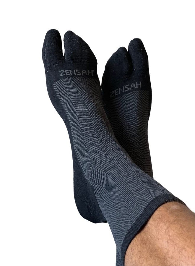 Zensah Bunion Ease - Corrector Relief Sock for Bunions Women and Men - Toe Separator Sock Design (Black/Grey, Medium) - Image 4